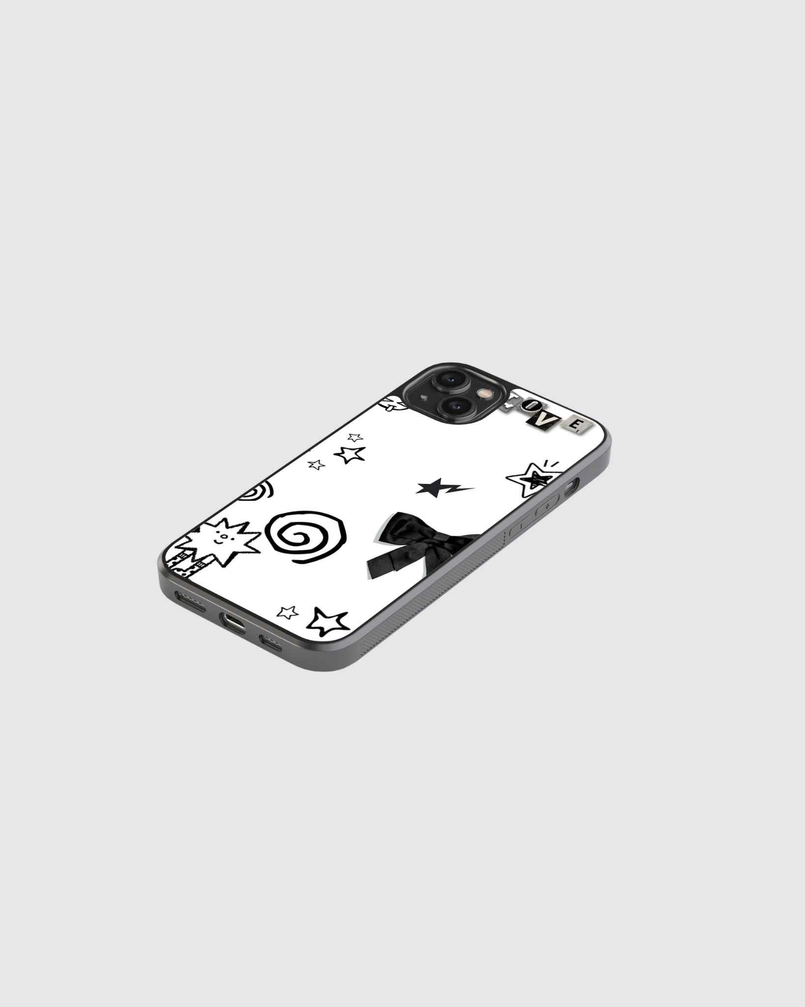 Minimalistic coquette abstract phone case