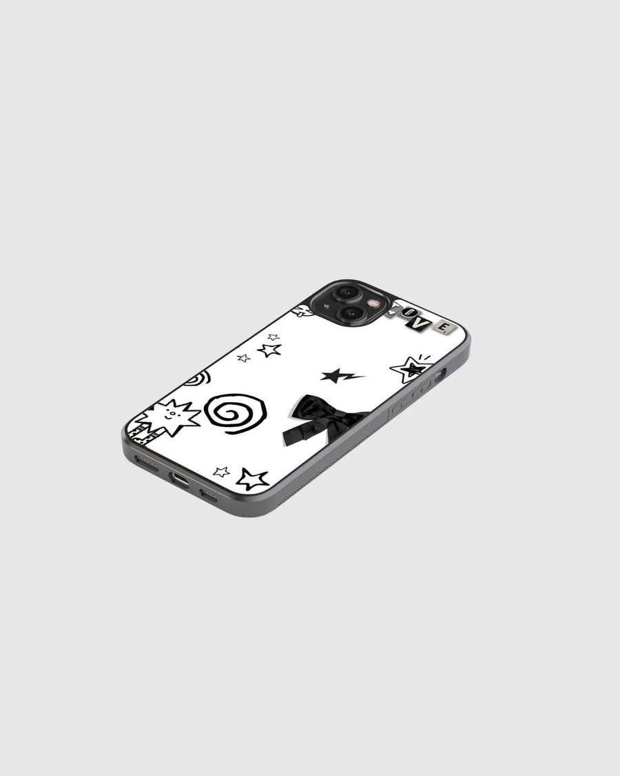 Minimalistic coquette abstract phone case