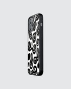 Acid smiles black and white phone case