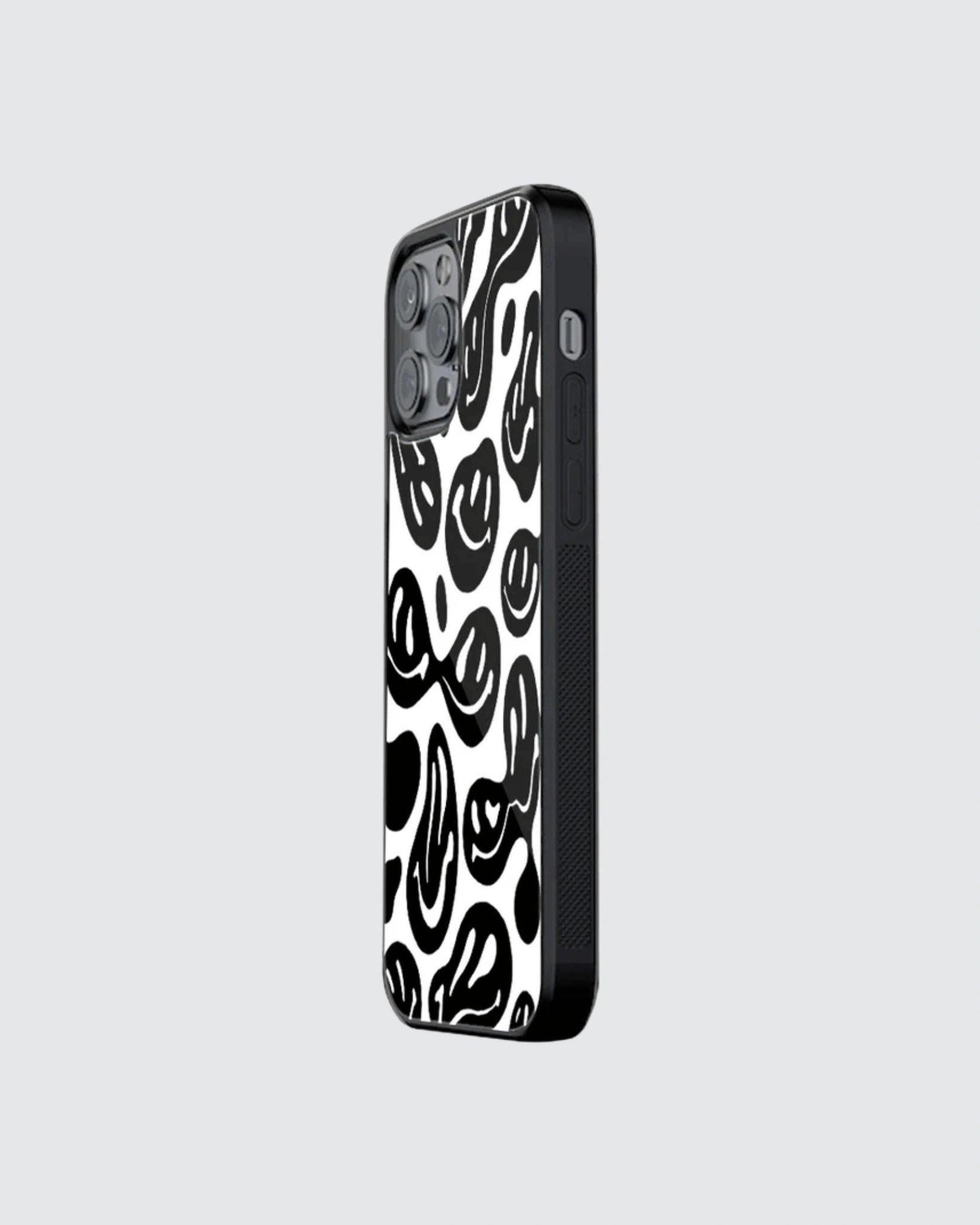 Acid smiles black and white phone case