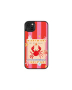 Pink red crab phone case