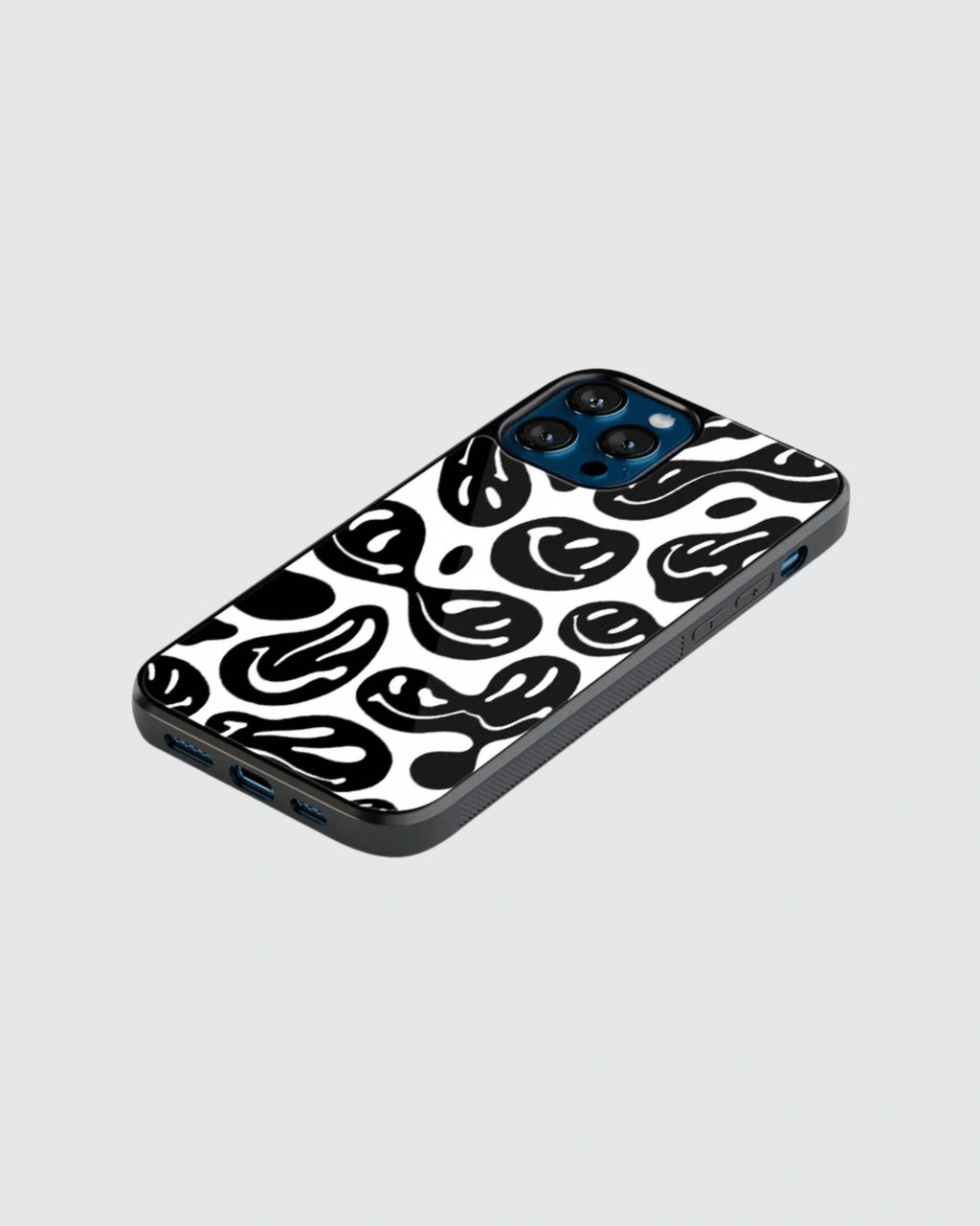 Acid smiles black and white phone case