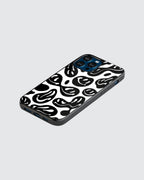 Acid smiles black and white phone case