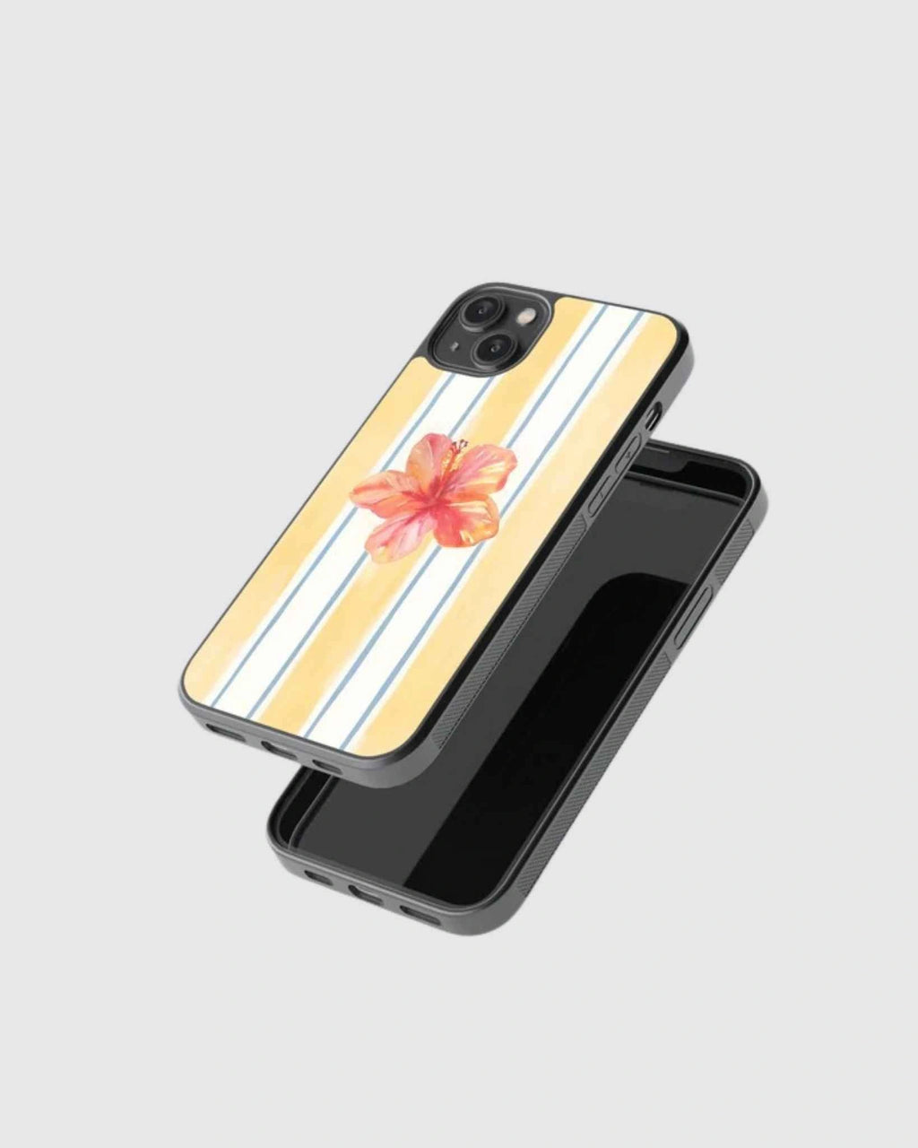 Sunstripe hibiscus phone case