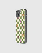 Green floral pattern phone case