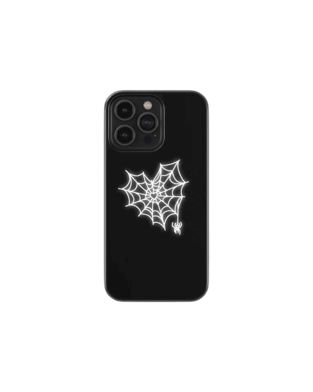 Spider heart glow phone case