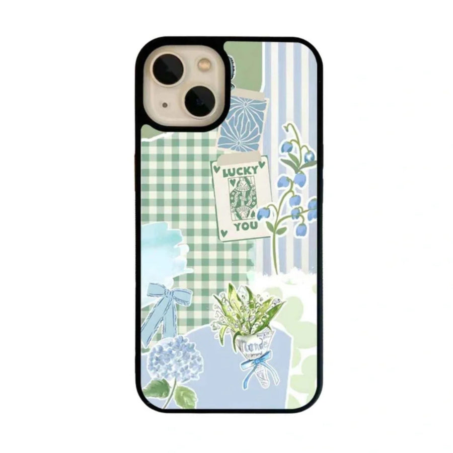Lucky Green Patchwork Phone Case