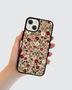 Beige flower phone case
