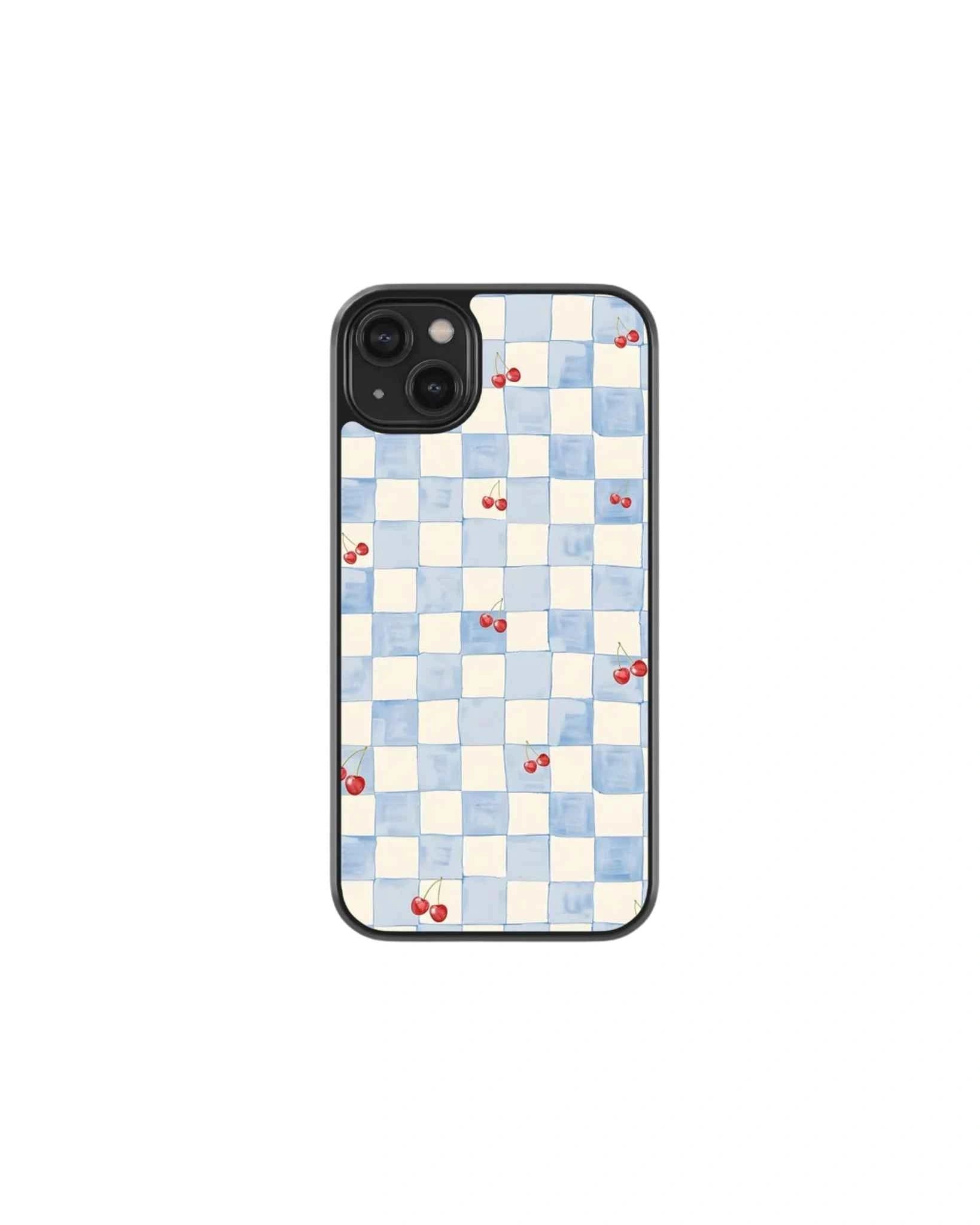 Cherry chekered phone case