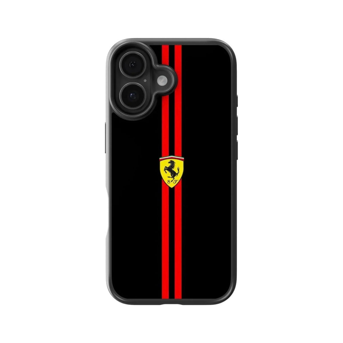 Ferrari Red Racing Stripe Black Phone Case