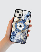 Golden evil eye phone case