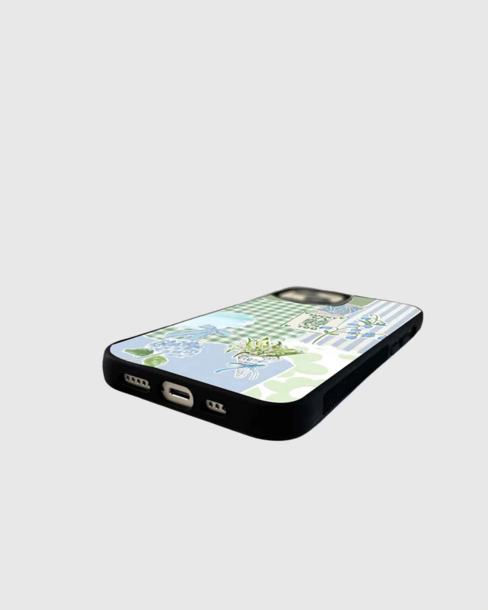 Lucky green patchwork phone case