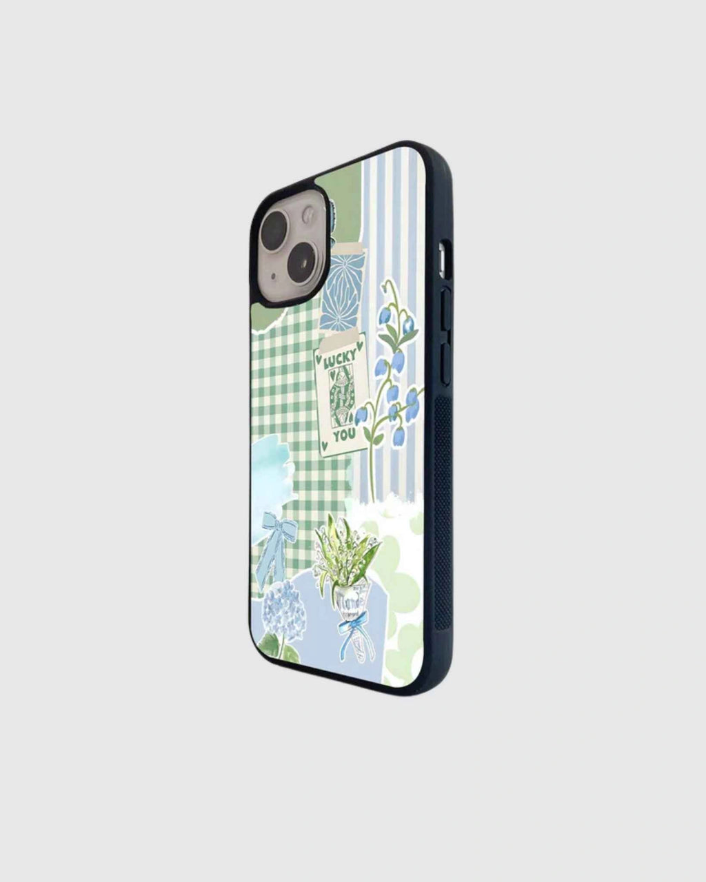 Lucky green patchwork phone case