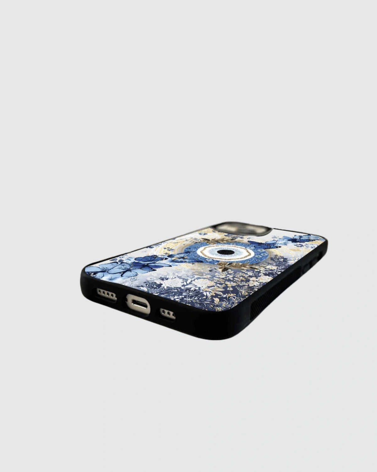 Golden evil eye phone case