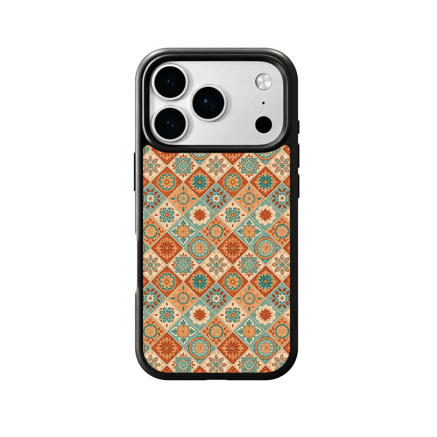 Terracotta Mosaic Floral Tile Phone Case | Diwali Collection