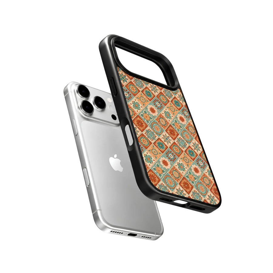 Terracotta Mosaic Floral Tile Phone Case | Diwali Collection