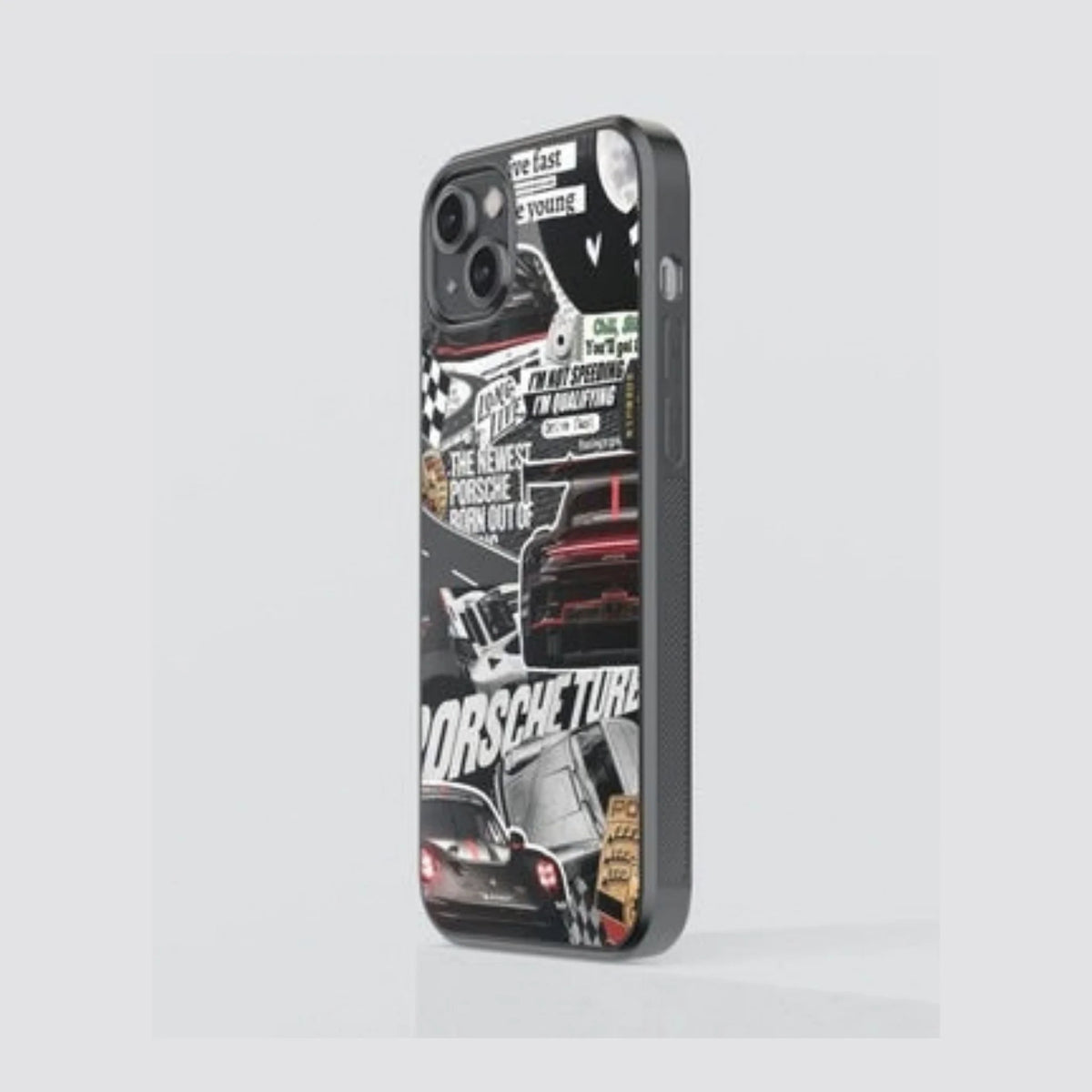 Porsche Racing Collage Black Phone Case