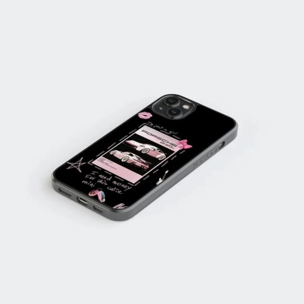 Pink Porsche “I’m Just a Girl” Phone Case