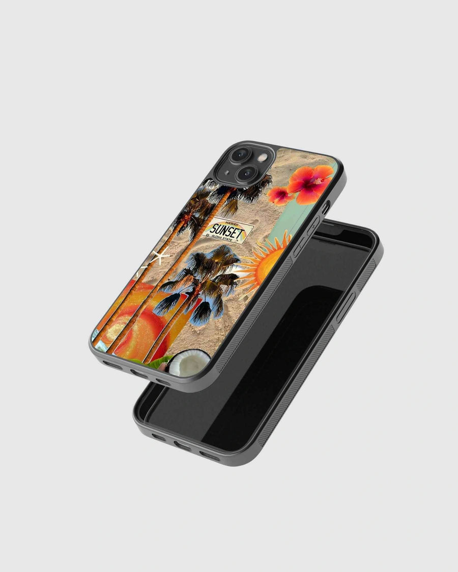 Golden beach sunset phone case