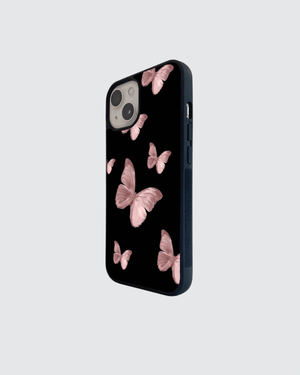Pink butterfly phone case