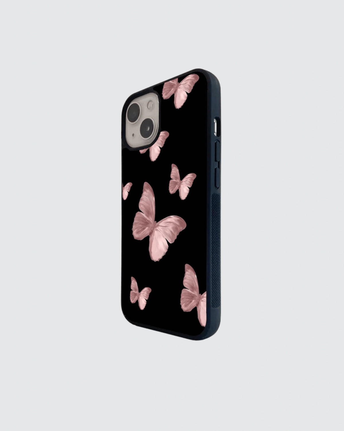 Pink butterfly phone case