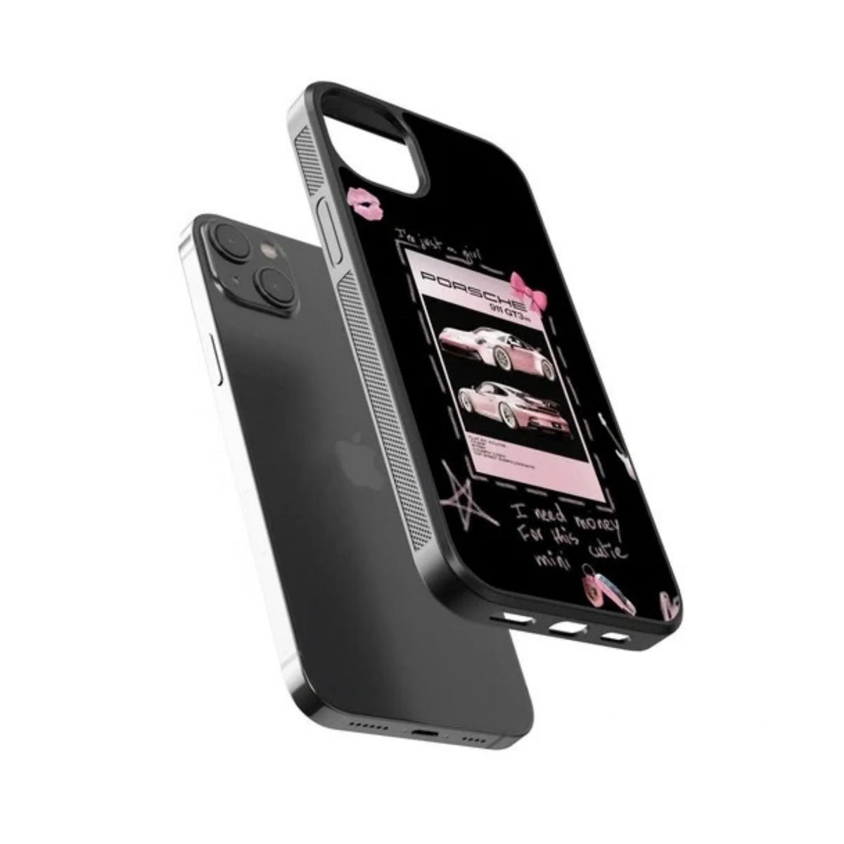 Pink Porsche “I’m Just a Girl” Phone Case