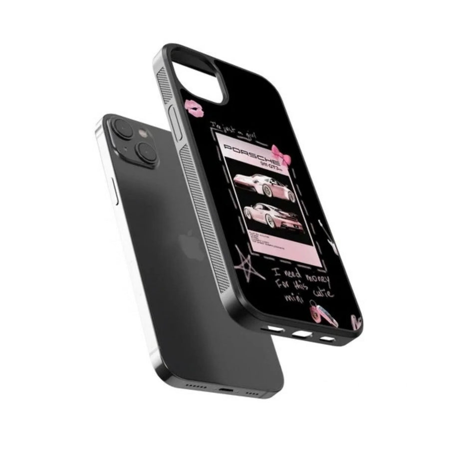 Pink Porsche “I’m Just a Girl” Phone Case