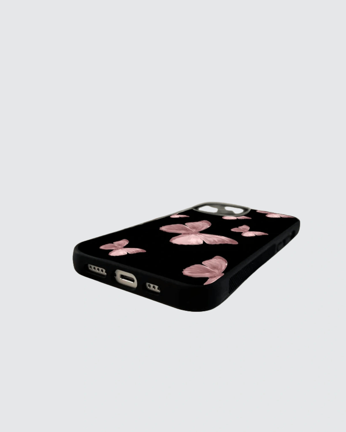 Pink butterfly phone case
