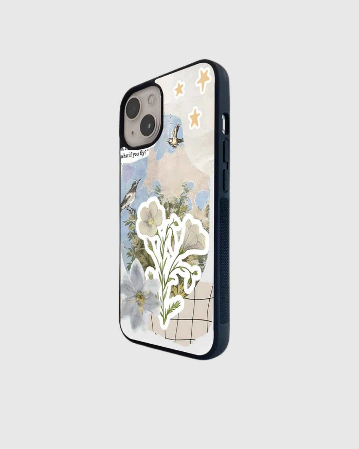 Dreamy Floral Collage Glass Case