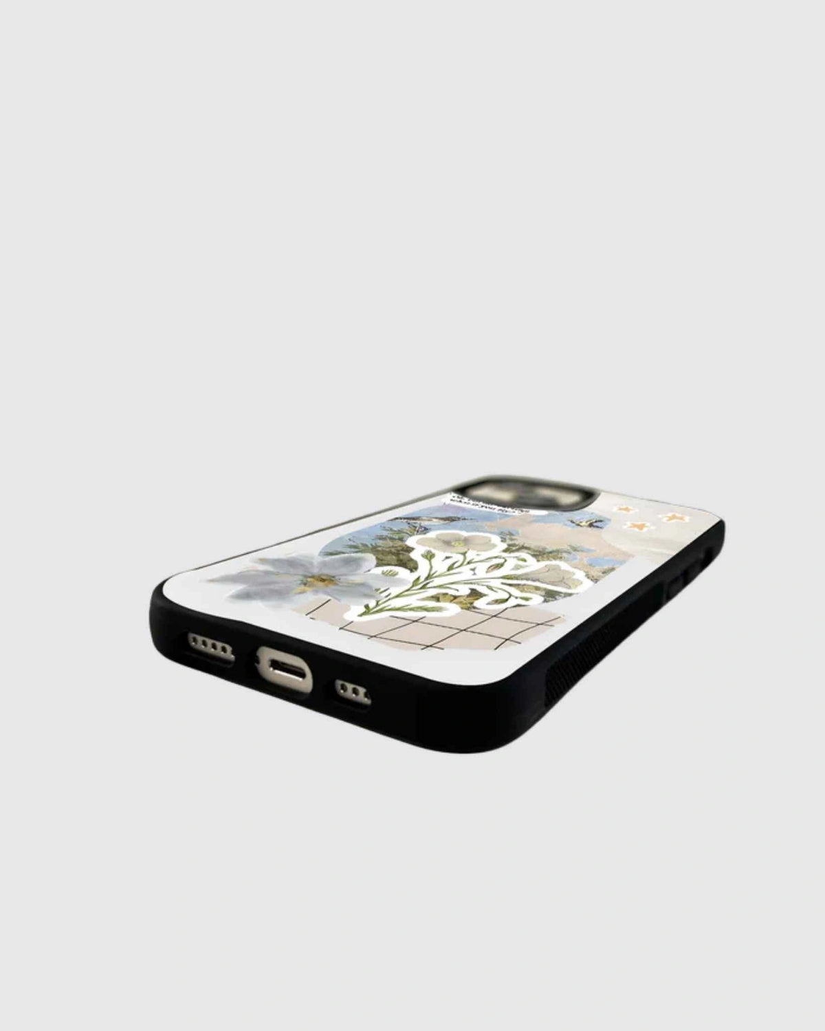 Dreamy Floral Collage Glass Case
