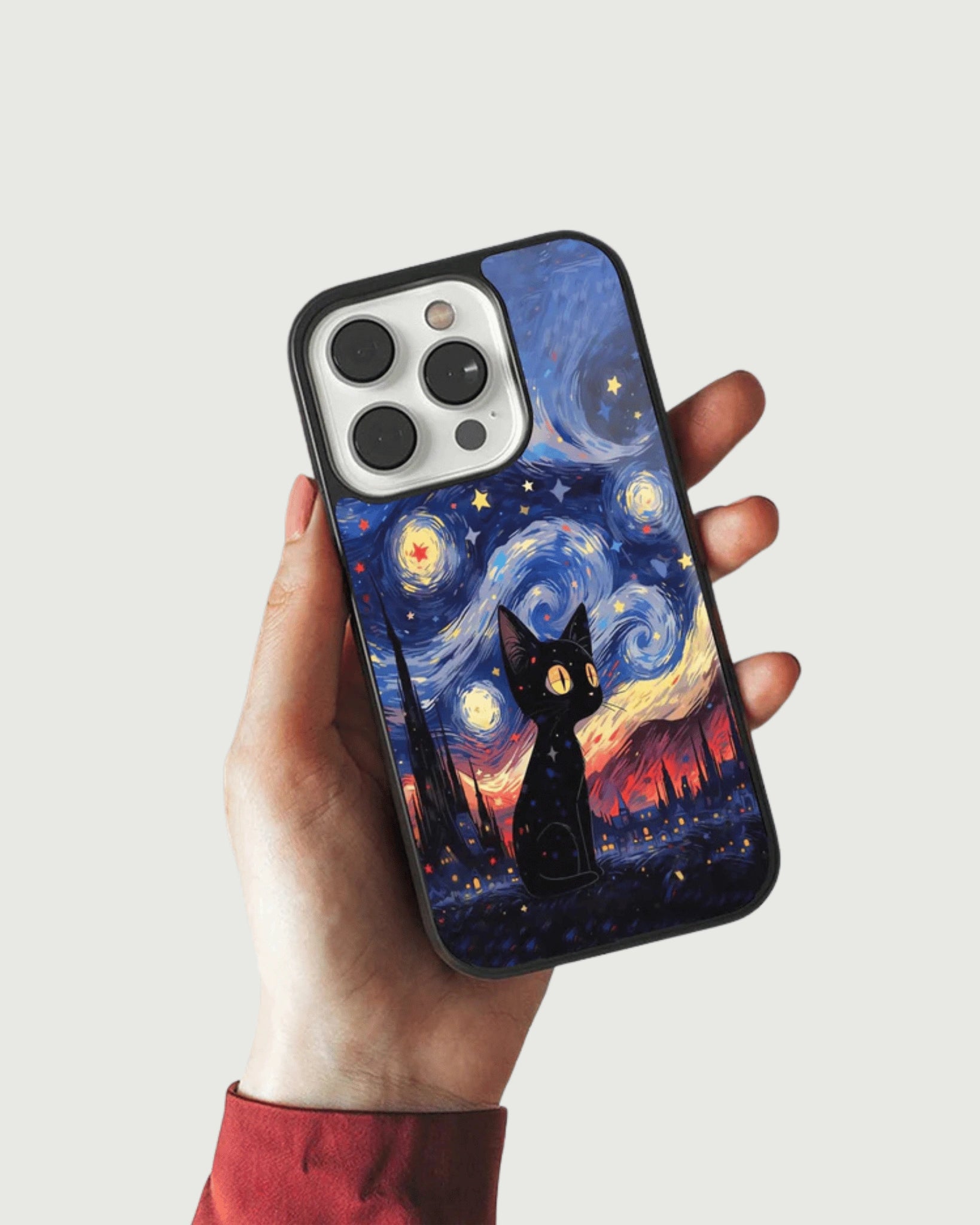 Starry cat whiskers phone case