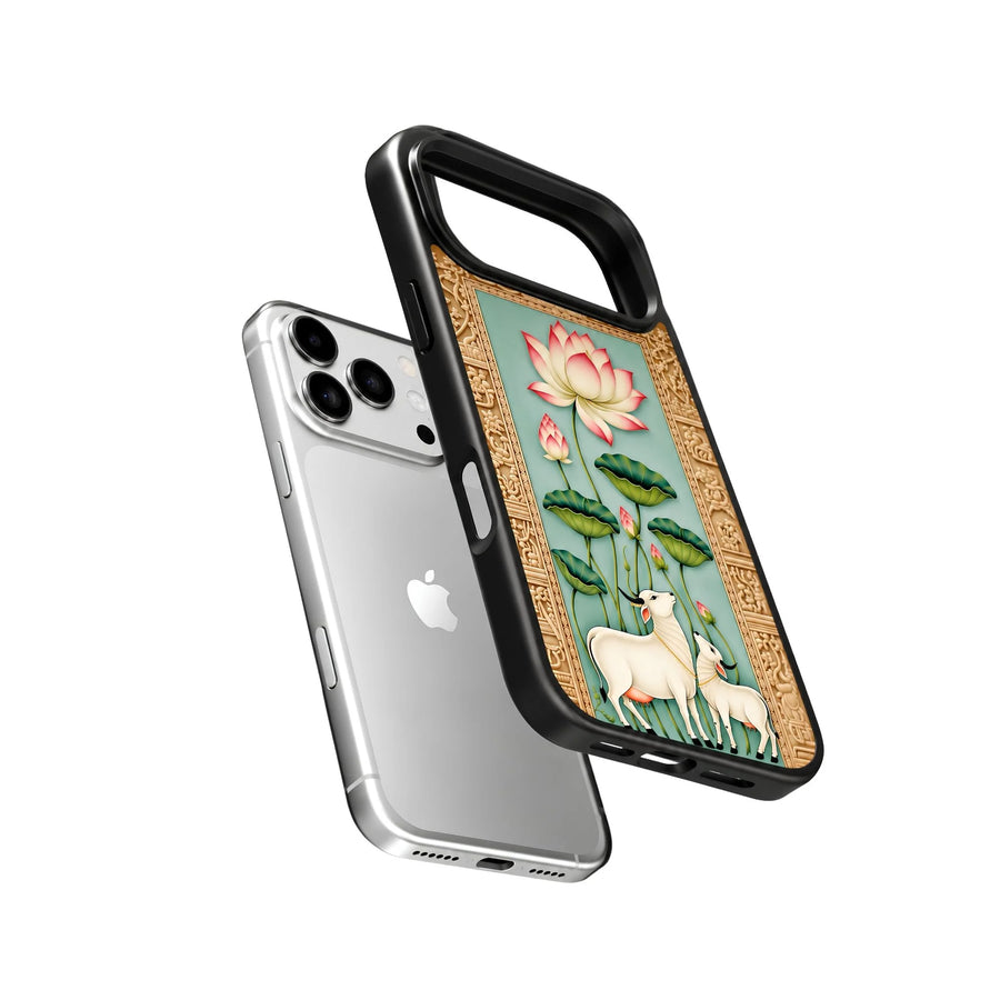 Kamala – Traditional Indian Lotus & Cow Phone Case