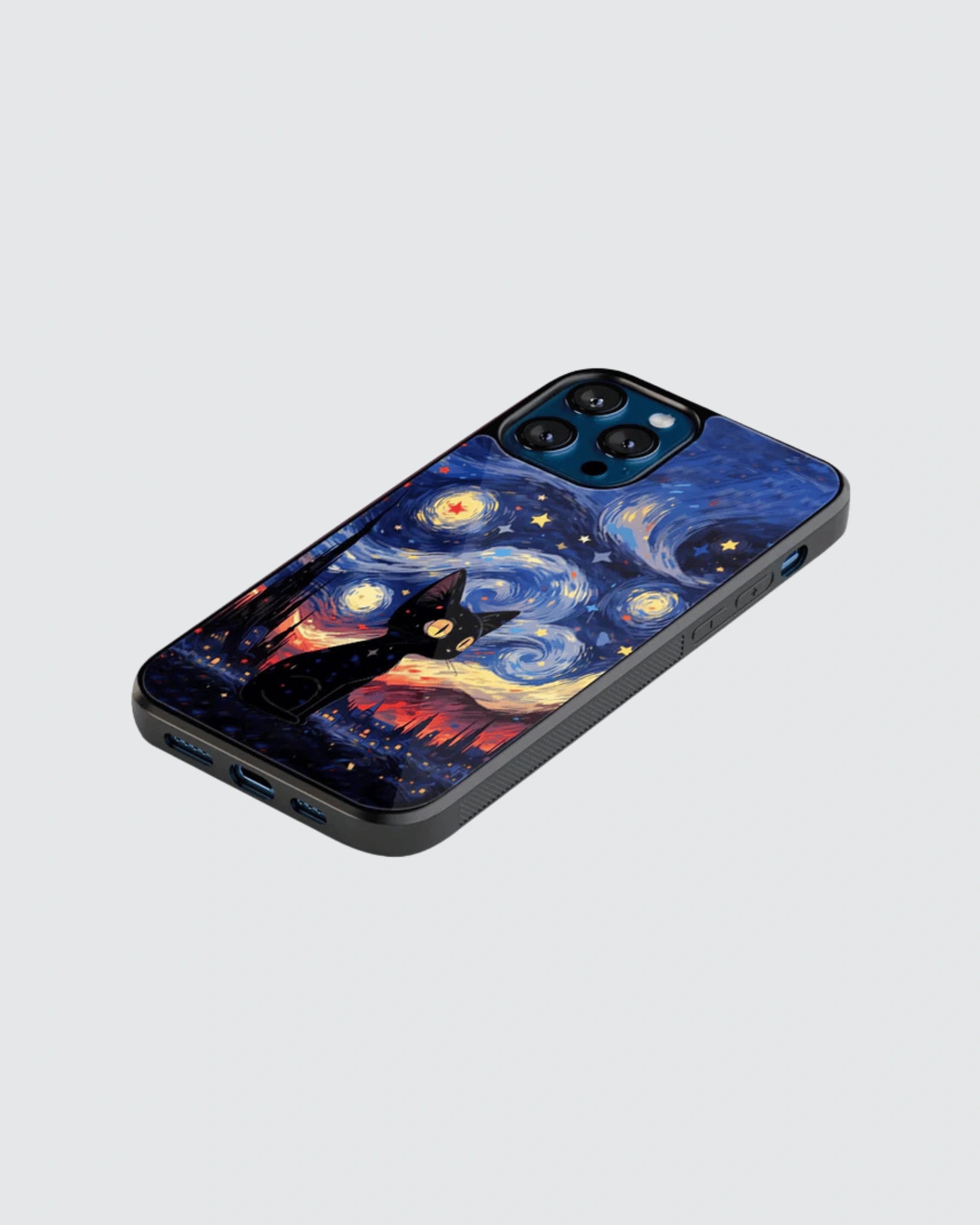 Starry cat whiskers phone case