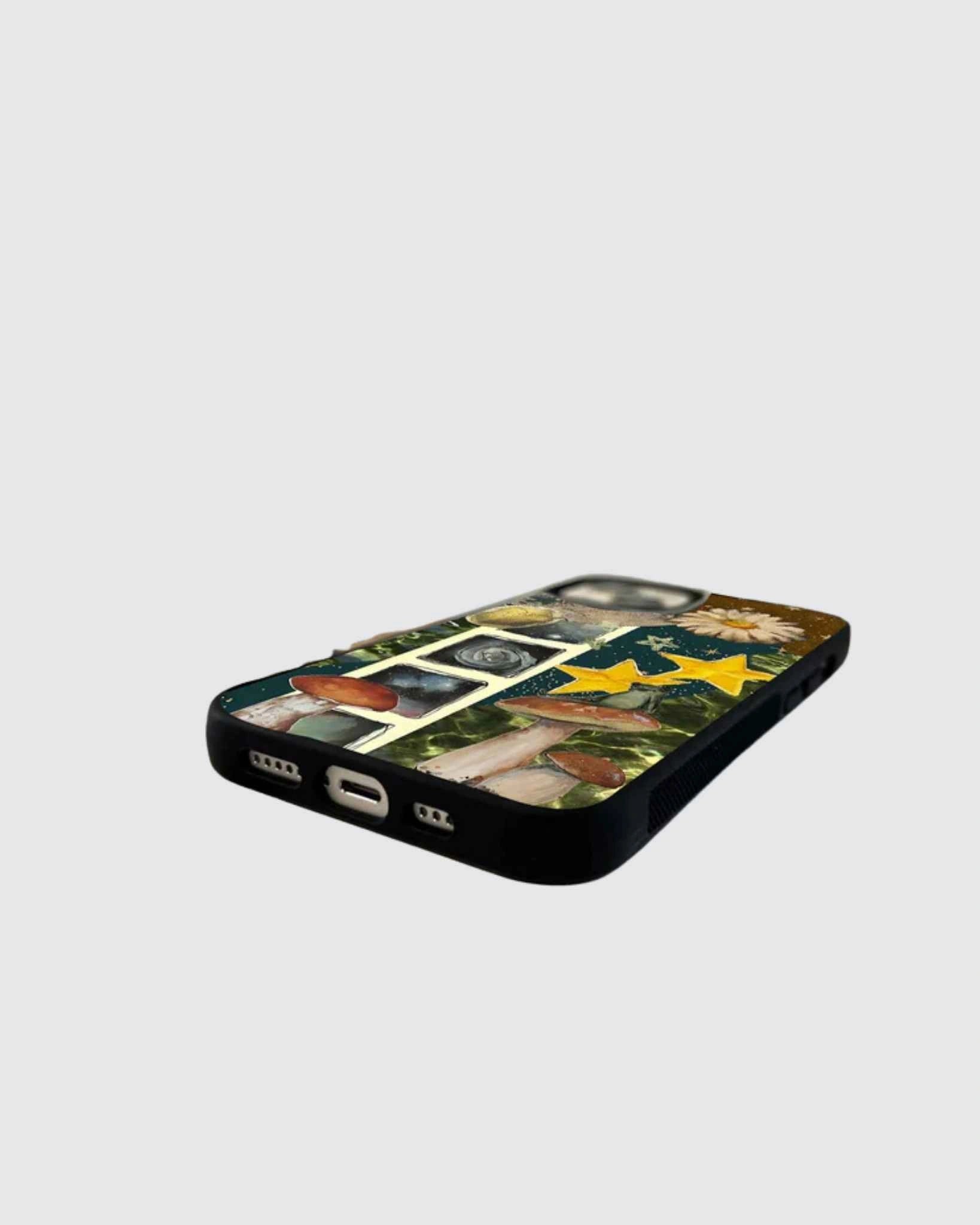 Frog on mushroom phone case
