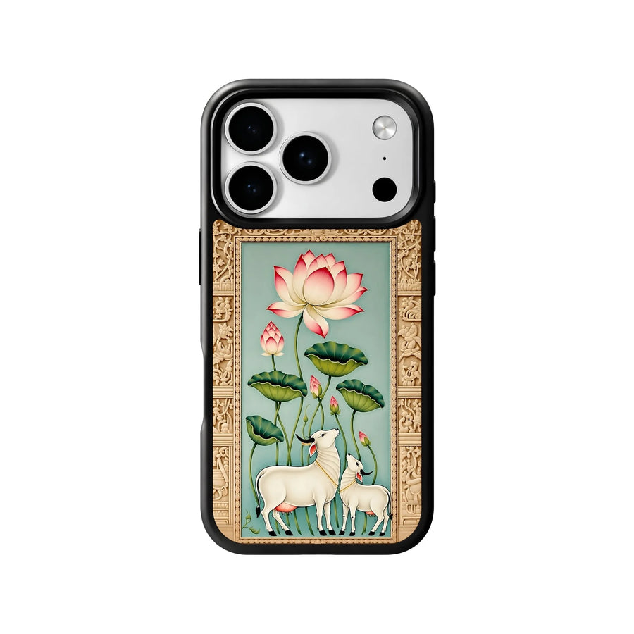 Kamala – Traditional Indian Lotus & Cow Phone Case
