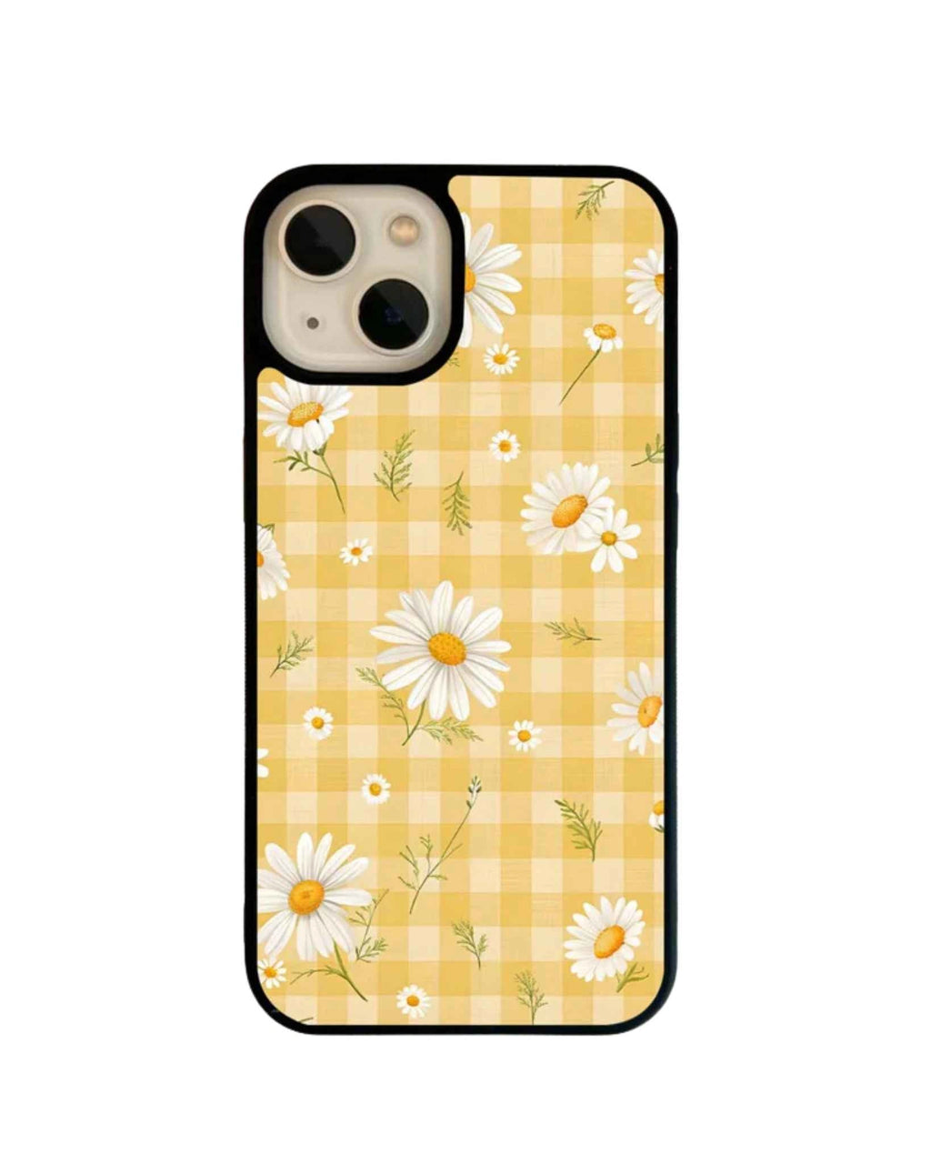 Yellow Daisy Checkered Phone Case