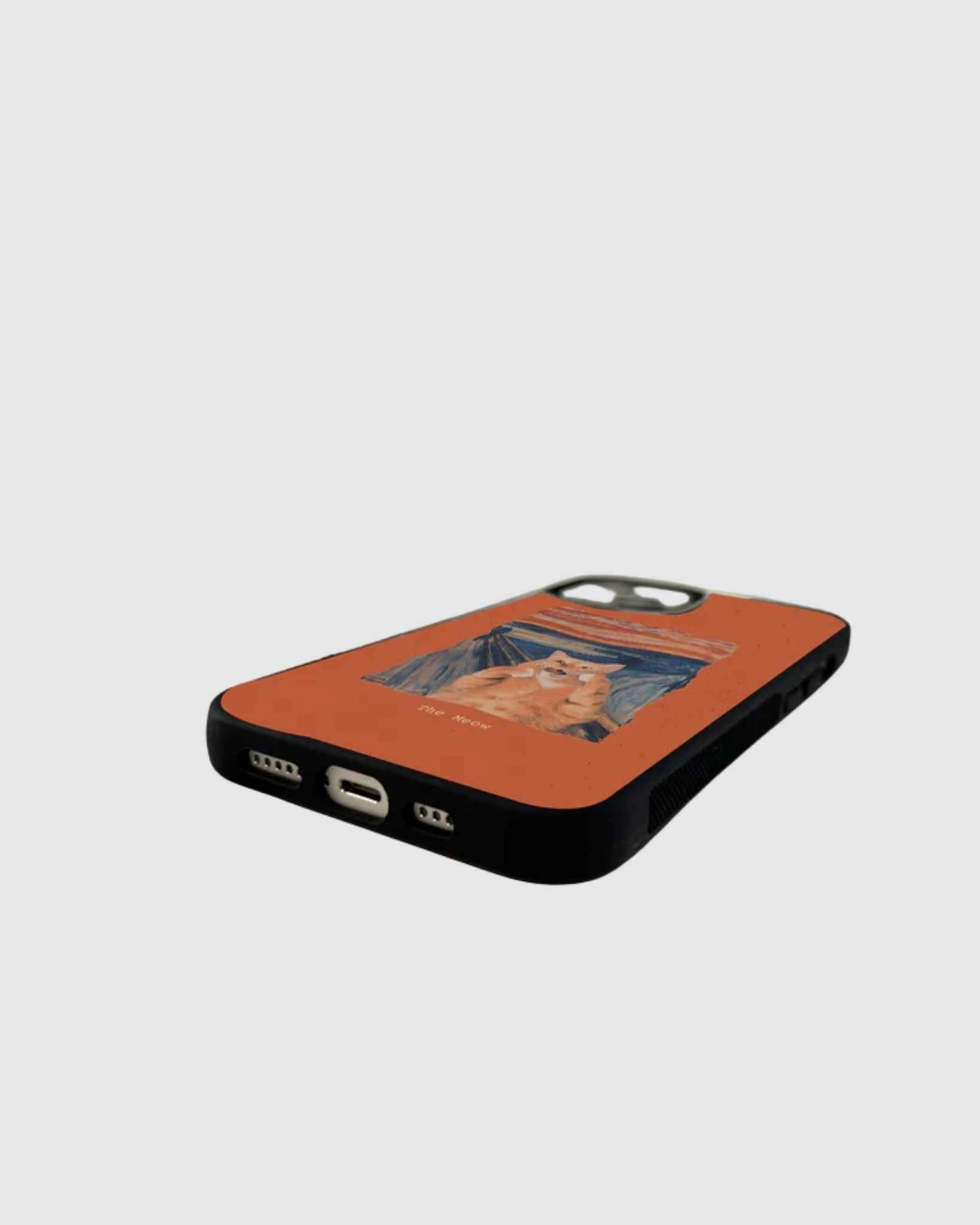 Meow canvas painting phone case