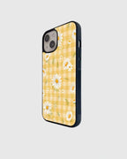 Yellow Daisy Checkered Phone Case