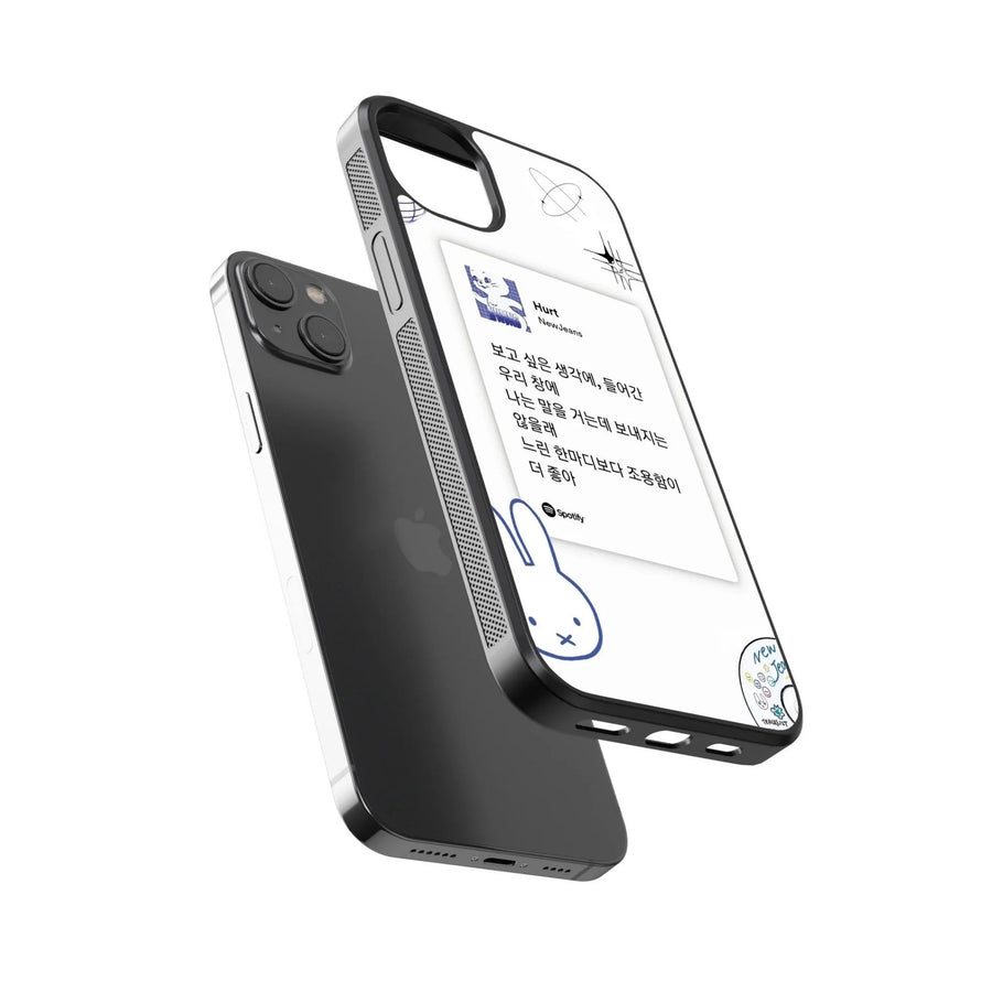 NewJeans “Hurt” Bunny Lyric Phone Case