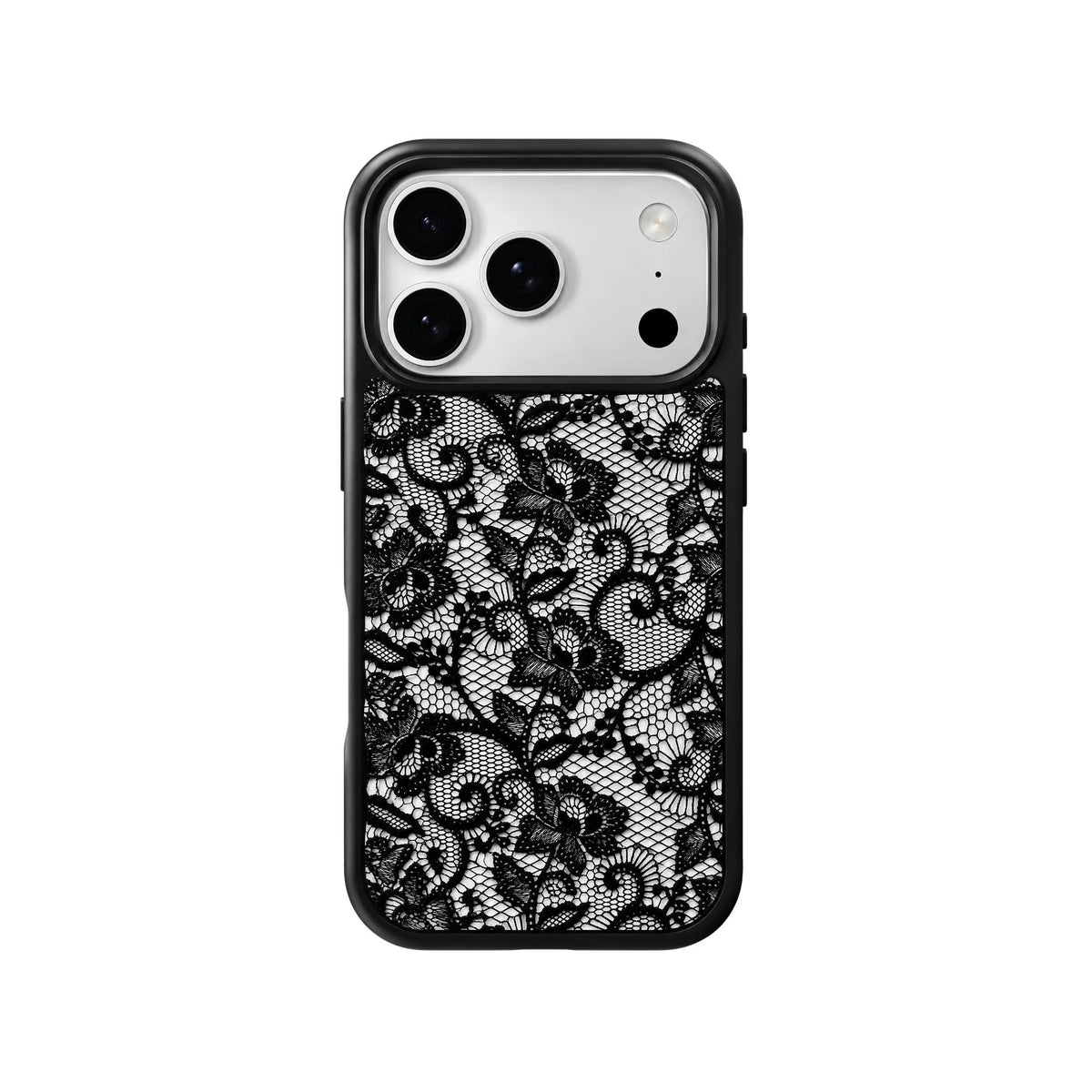 Noir Lace – Black Floral Lace Phone Case