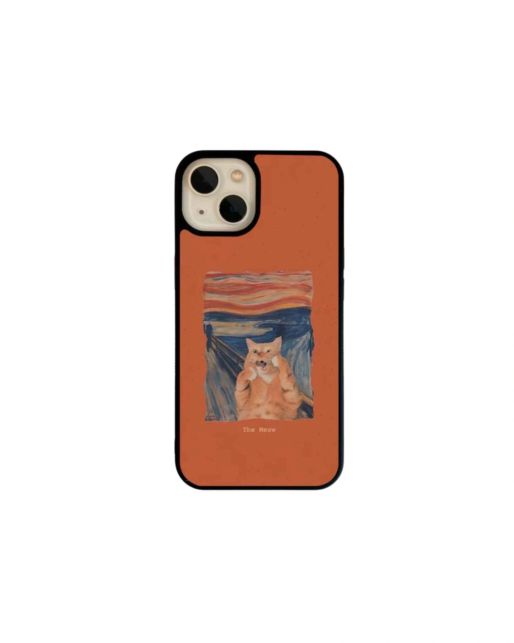 Meow canvas painting phone case