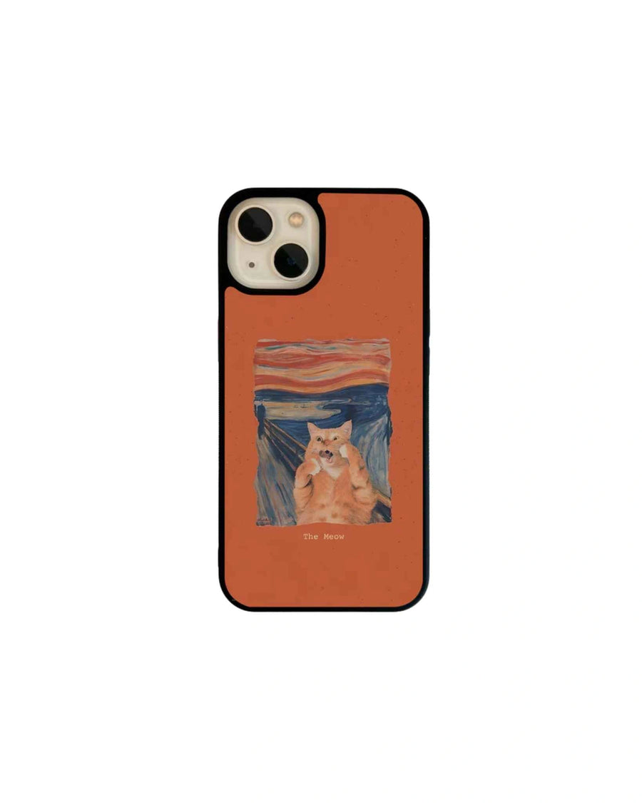 Meow canvas painting phone case
