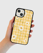 Yellow Daisy Checkered Phone Case