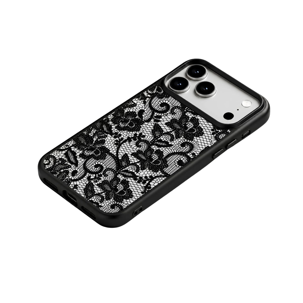 Noir Lace – Black Floral Lace Phone Case