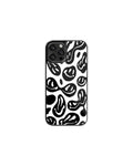 Acid smiles black and white phone case