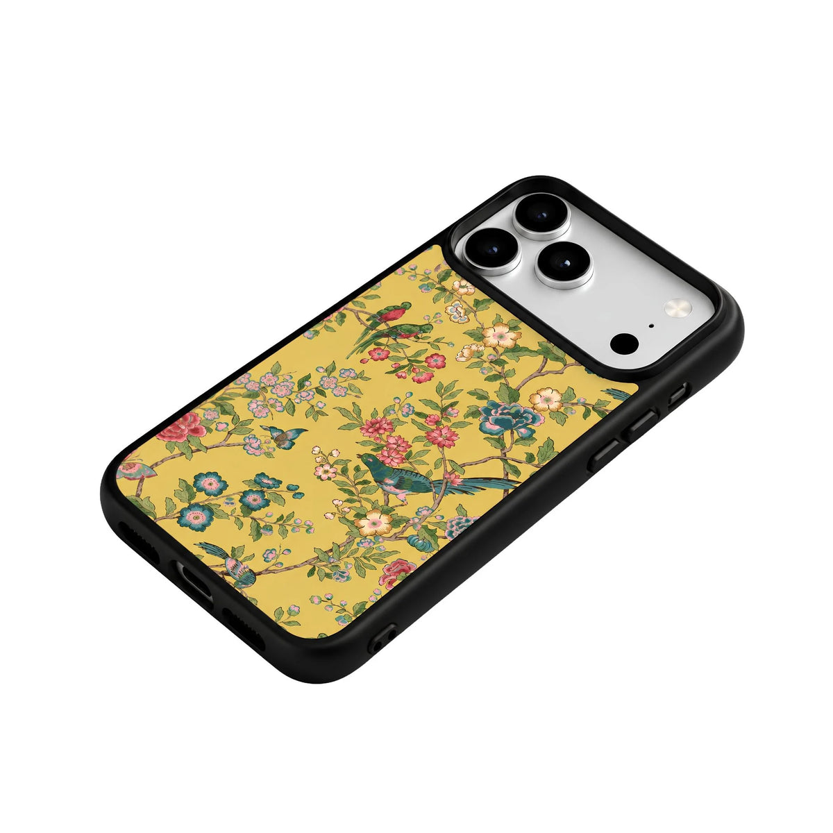 Vintage Floral and Bird Print Sunehri Bagh Phone Case