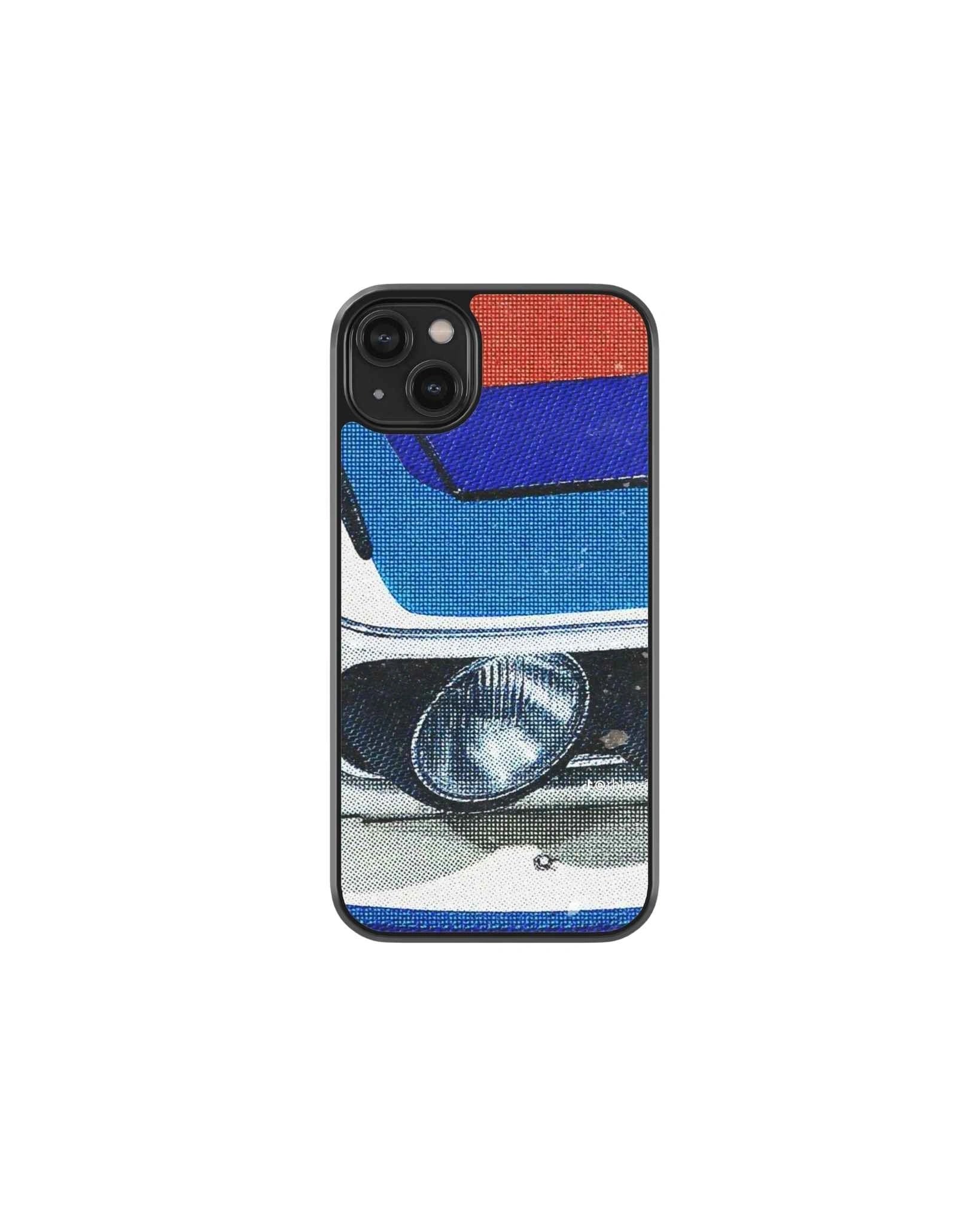 Blue red retro car phone case