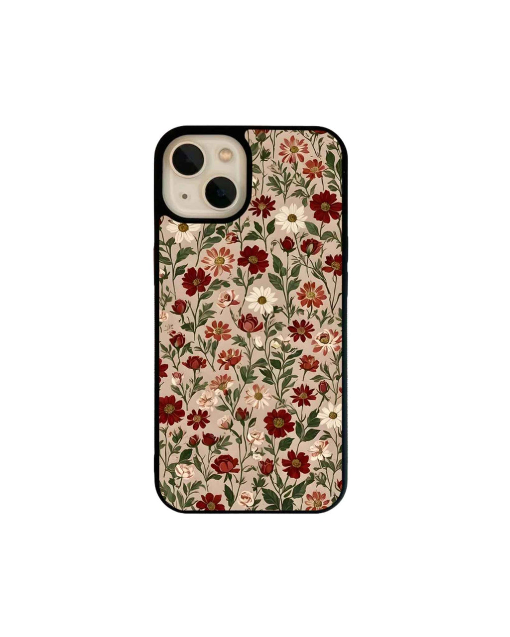 Beige flower phone case