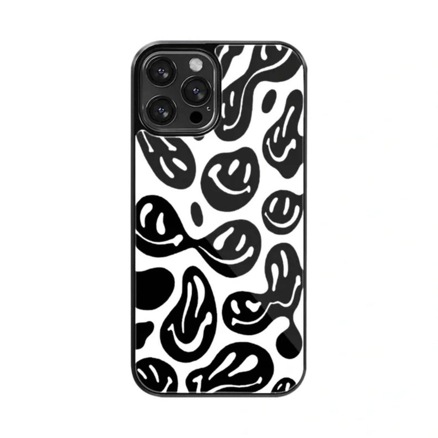 Acid Smiles Black and White Phone Case