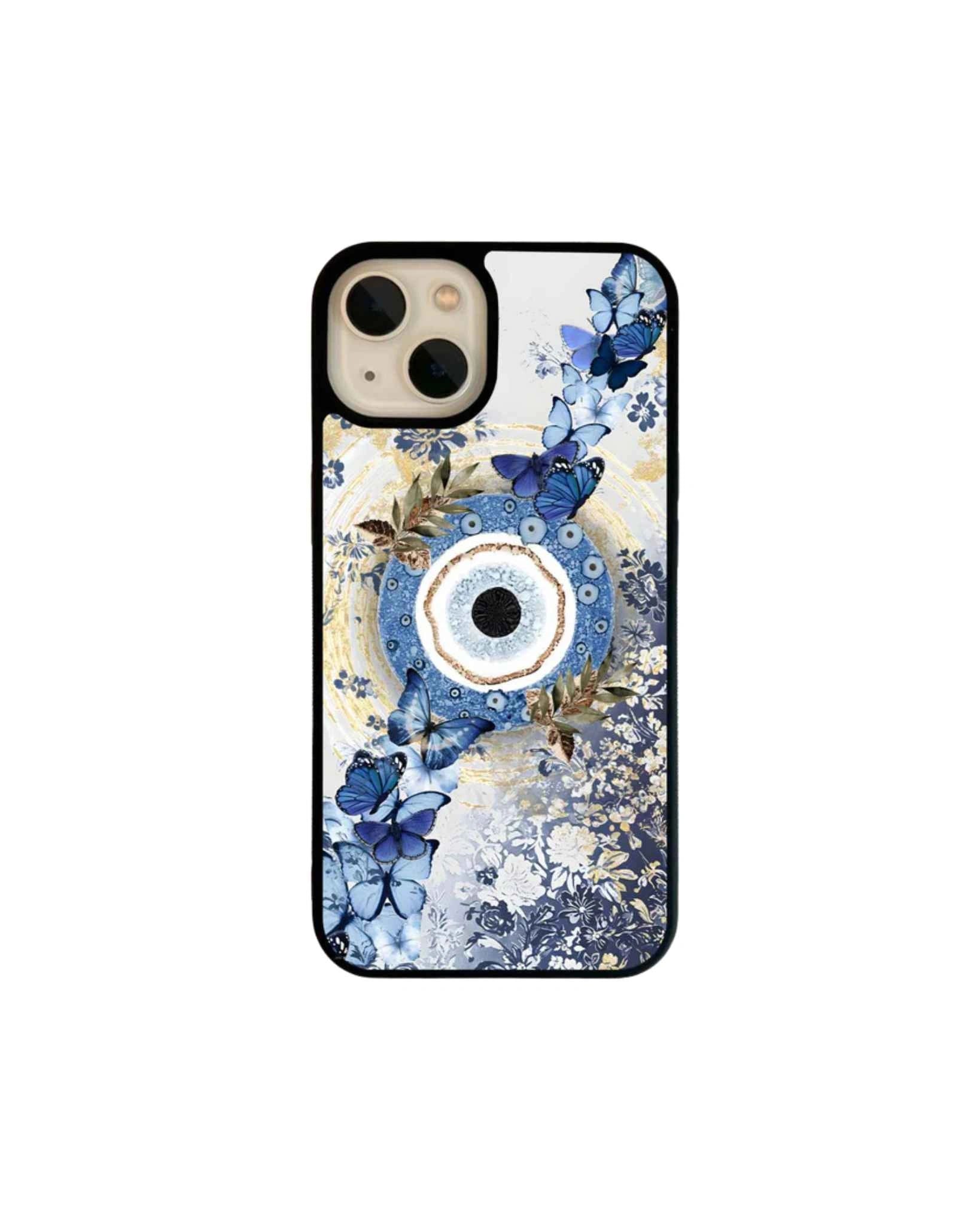Golden evil eye phone case